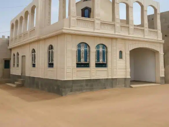 بيت جميل مع واجهة مميزة وحوش للسيارة